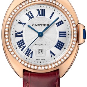 Cartier Cle De Cartier Damklocka WJCL0047 Silverfärgad/Läder Ø31 mm