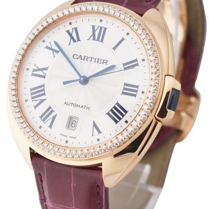 Cartier Cle De Cartier WJCL0012 Silverfärgad/Läder Ø40 mm