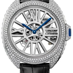 Cartier Cle de Cartier Damklocka HPI01057 Skelettskuren/Läder Ø41 mm