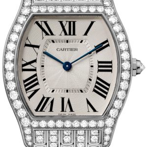 Cartier Damklocka HPI00779 Tortue Silverfärgad/18 karat vitt guld