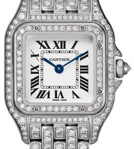 Cartier Damklocka HPI01129 Panthere De Silverfärgad/18 karat vitt