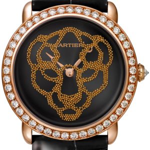 Cartier Damklocka HPI01259 Revelation of Panther Svart/Läder Ø37 mm