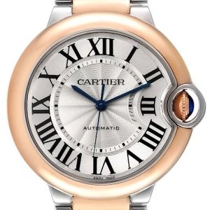 Cartier Damklocka W2BB0003 Ballon Blue Silverfärgad/18 karat