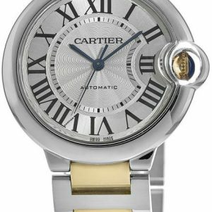 Cartier Damklocka W2BB0030 Ballon Bleu De Silverfärgad/18 karat gult