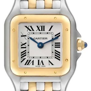 Cartier Damklocka W2PN0006 Panthere De Silverfärgad/18 karat gult