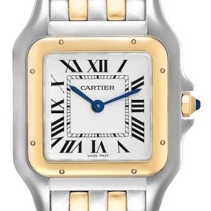 Cartier Damklocka W2PN0007 Panthere De Silverfärgad/18 karat gult