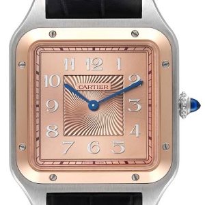 Cartier Damklocka W2SA0025 Santos Dumont Roséguldstonad/Läder