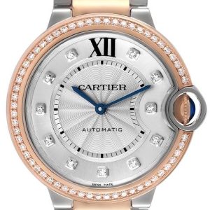 Cartier Damklocka W3BB0004 Ballon Blue Silverfärgad/18 karat