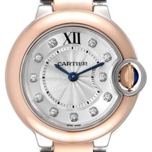 Cartier Damklocka W3BB0005 Ballon Blue Silverfärgad/18 karat