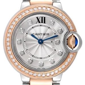 Cartier Damklocka W3BB0009 Ballon Blue Silverfärgad/18 karat