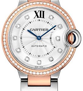 Cartier Damklocka W3BB0024 Ballon Bleu De Silverfärgad/18 karat