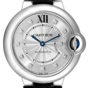 Cartier Damklocka W4BB0009 Ballon Blue Silverfärgad/Läder Ø33 mm