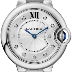 Cartier Damklocka W4BB0020 Ballon Bleu De Silverfärgad/Stål Ø33 mm