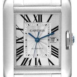 Cartier Damklocka W5310009 Tank Anglaise Silverfärgad/Stål