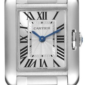 Cartier Damklocka W5310022 Tank Anglaise Silverfärgad/Stål