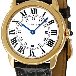 Cartier Damklocka W6700355 Ronde Solo Silverfärgad/Läder Ø29.5 mm