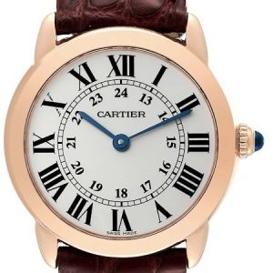 Cartier Damklocka W6701007 Ronde Silverfärgad/Läder Ø29.5 mm