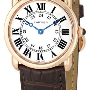 Cartier Damklocka W6800151 Ronde LC Silverfärgad/Läder Ø29 mm