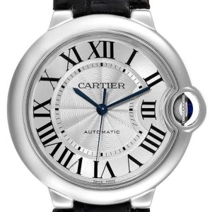 Cartier Damklocka W69017Z4 Ballon Blue Silverfärgad/Läder Ø36 mm