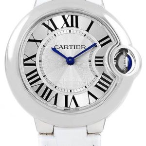 Cartier Damklocka W6920086 Ballon Blue Silverfärgad/Läder Ø33 mm