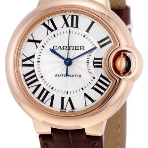 Cartier Damklocka W6920097 Ballon Blue Silverfärgad/Läder Ø33 mm