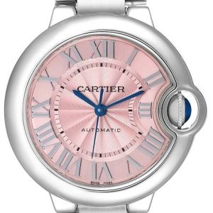 Cartier Damklocka W6920100 Ballon Blue Rosa/Stål Ø33 mm