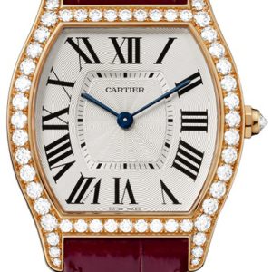 Cartier Damklocka WA501008 Tortue Silverfärgad/Läder