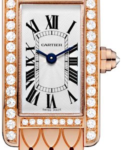 Cartier Damklocka WB710012 Tank Americaine Silverfärgad/18 karat