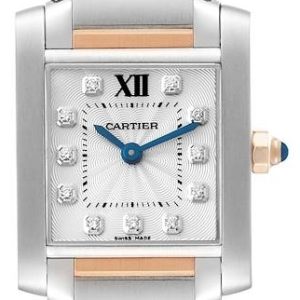 Cartier Damklocka WE110004 Tank Francaise Silverfärgad/18 karat