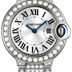 Cartier Damklocka WE9003ZA Ballon Bleu De Silverfärgad/18 karat vitt