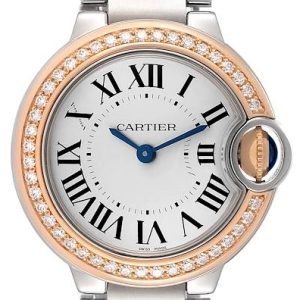 Cartier Damklocka WE902079 Ballon Blue Silverfärgad/Stål Ø28 mm