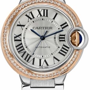 Cartier Damklocka WE902081 Ballon Blue Silverfärgad/Stål Ø36 mm