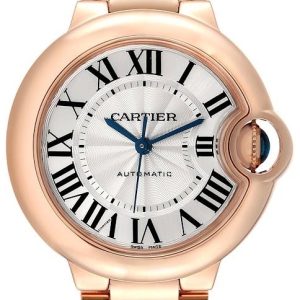 Cartier Damklocka WGBB0042 Ballon Bleu De Silverfärgad/18 karat