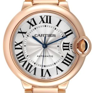 Cartier Damklocka WGBB0043 Ballon Bleu De Silverfärgad/18 karat