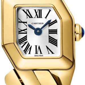 Cartier Damklocka WGBJ0002 Maillon de Silverfärgad/18 karat gult guld