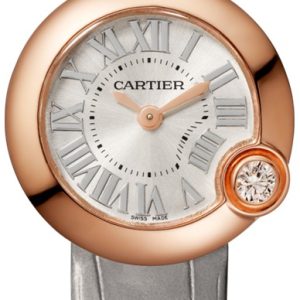 Cartier Damklocka WGBL0004 Ballon Blanc De Silverfärgad/Läder Ø26