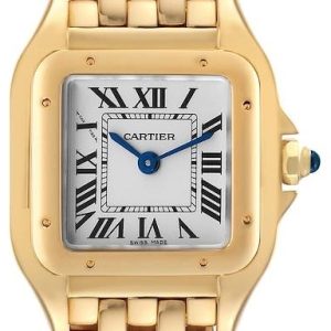 Cartier Damklocka WGPN0008 Panthere De Silverfärgad/18 karat gult