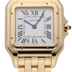 Cartier Damklocka WGPN0009 Panthere De Silverfärgad/18 karat gult