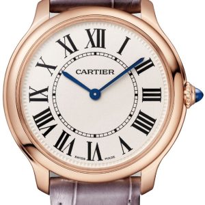 Cartier Damklocka WGRN0012 Ronde Louis Vit/Läder Ø36 mm