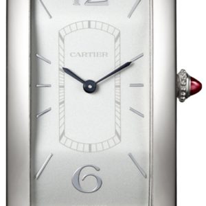 Cartier Damklocka WGTA0027 Tank Cintree Silverfärgad/Läder