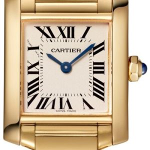 Cartier Damklocka WGTA0031 Tank Francaise Silverfärgad/18 karat gult