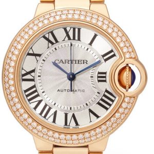 Cartier Damklocka WJBB0005 Ballon Blue Silverfärgad/18 karat