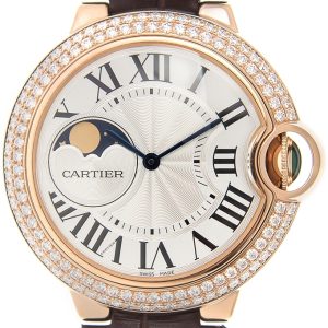 Cartier Damklocka WJBB0027 Ballon Blue Silverfärgad/Läder Ø37 mm