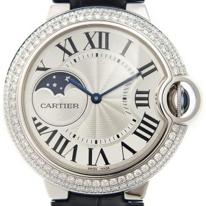 Cartier Damklocka WJBB0028 Ballon Blue Silverfärgad/Läder Ø37 mm