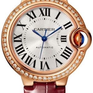 Cartier Damklocka WJBB0033 Ballon Bleu Silverfärgad/Läder Ø33 mm