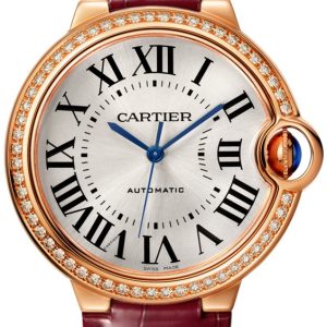 Cartier Damklocka WJBB0034 Ballon Bleu Silverfärgad/Läder Ø36 mm