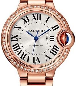 Cartier Damklocka WJBB0063 Ballon Bleu De Silverfärgad/18 karat