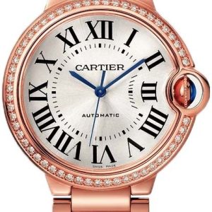 Cartier Damklocka WJBB0064 Ballon Bleu De Silverfärgad/18 karat