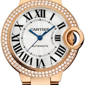 Cartier Damklocka WJBB0066 Ballon Bleu De Silverfärgad/18 karat