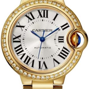 Cartier Damklocka WJBB0069 Ballon Bleu De Silverfärgad/18 karat gult